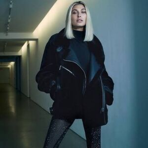 Nicole Benisti Black Shearling Greenwich Jacket Size S Pre-owned